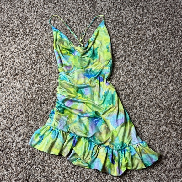 For Love & Lemons Watercolor Slip Dress – Size M ✨🌿 - Picture 1 of 6